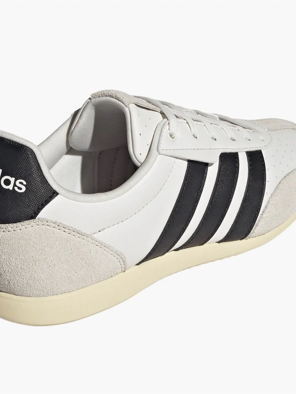 adidas White Sneakers with Black Stripes